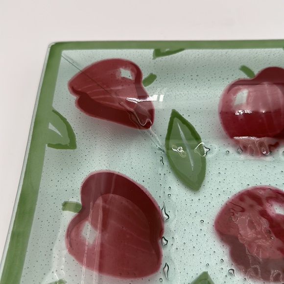 Vintage Blown Glass Red Apple Dish- - Picture 9 of 16